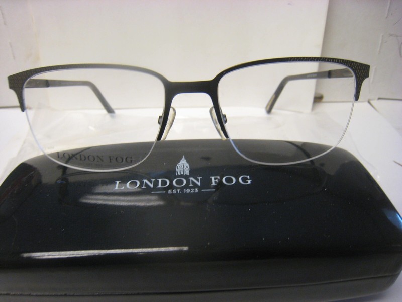 London Fog GRAHAM in BROWN sz 53-18-140-40V mm NEW Eyeglass Frame & Case