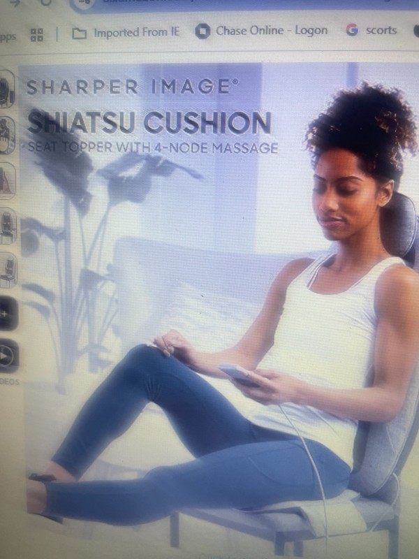 Sharper Image 4-Node Shiatsu Massager Seat Topper SEALED NEW IN BOX gallery