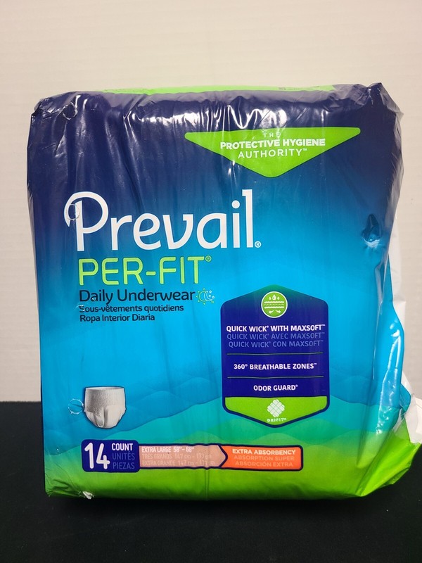 Adult Absorbent Underwear Prevail® Per-Fit® Pull On X-Large Disposable Moderate