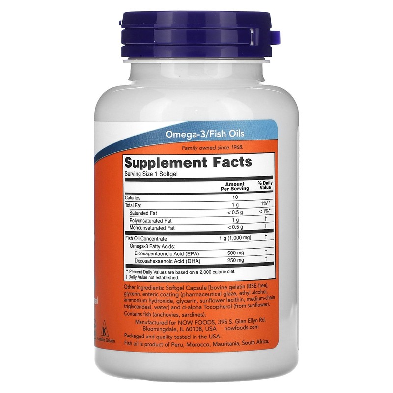 Now Foods Ultra Omega-3 500 EPA 250 DHA 90 Softgels Cholesterol-Free, GMP gallery