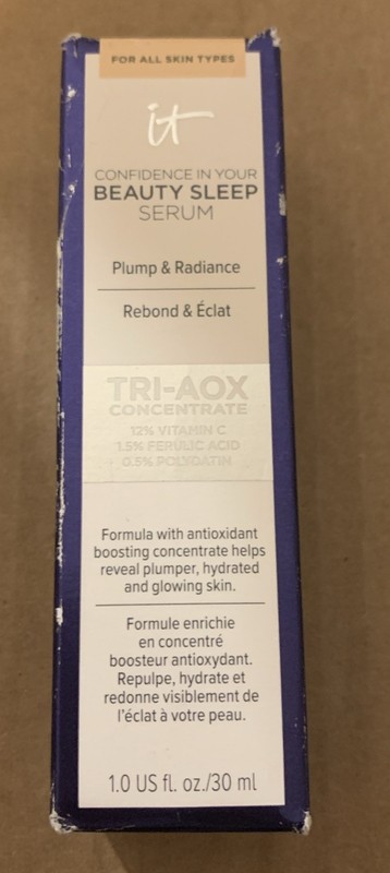 It Cosmetics Confidence In Your Beauty Sleep Triple Antioxidant Serum 1.0oz NIB