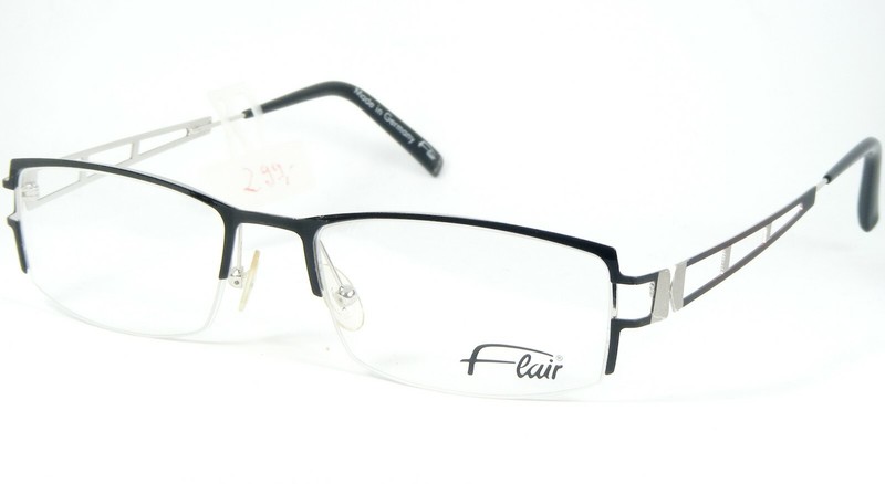 Flair MOD 850 COL 494 BLACK /SILVER /WINE EYEGLASSES GLASSES 52-18-140mm Germany