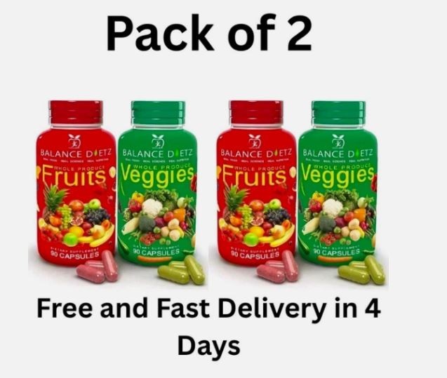 2 Packs Fruits and Veggies Supplements 180 Fruit and 180 Veggies Capsules 02/27 gallery
