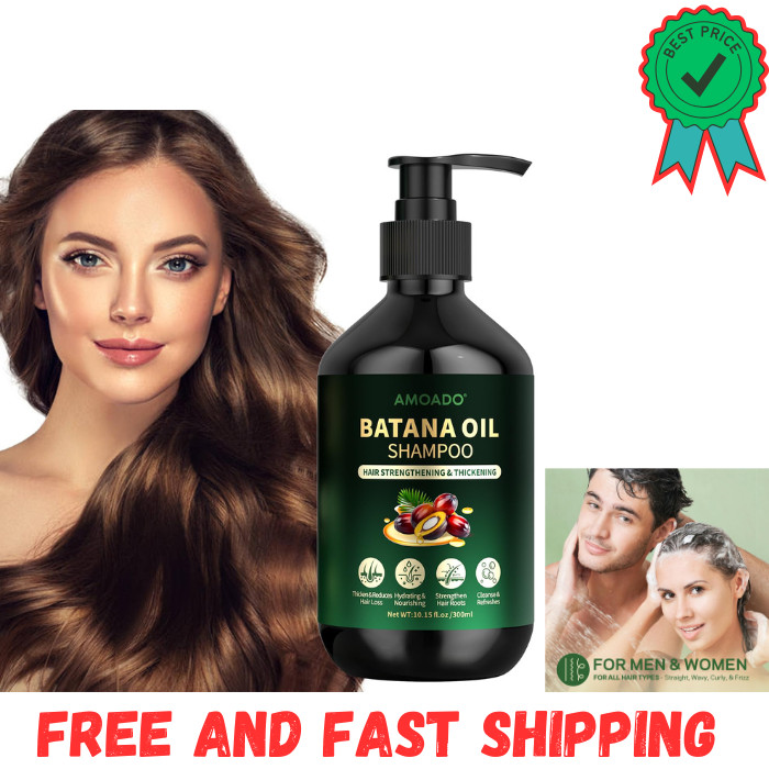 Batana Oil Shampoo for Hair Growth, Strengthening, Thickening, Sulfate Free H…