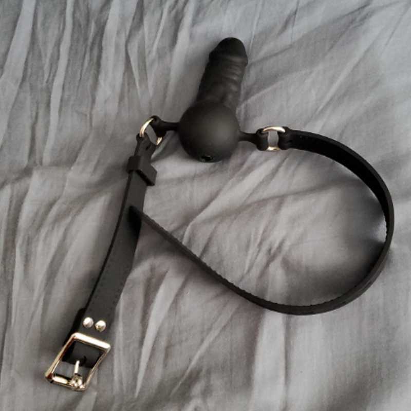 Bondage Silicone Open Mouth Gag Plug Throat Oral Stuffed Restraint Fixation BDSM gallery