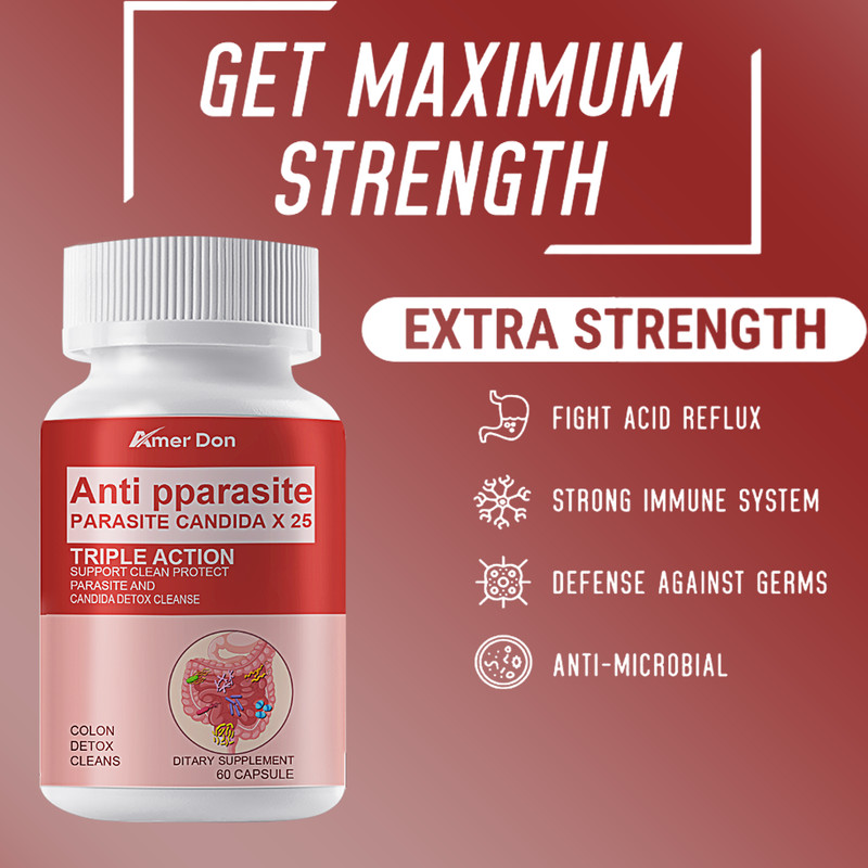 Remove Parasite ANTI PARASITE & CANDIDA DETOX Body Cleanse ULTRA FLASH COLON 60 gallery