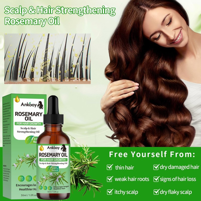 3 Pack Rosemary Oil for Hair Growth,Rosemary 1 Fl Oz (Pack of 3), Green gallery