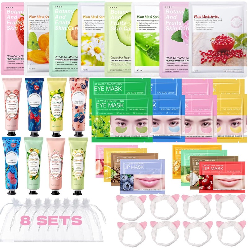 48 Pcs Spa Party Supplies for Women,Spa Party Favors, Facial Masks,Under Eye …