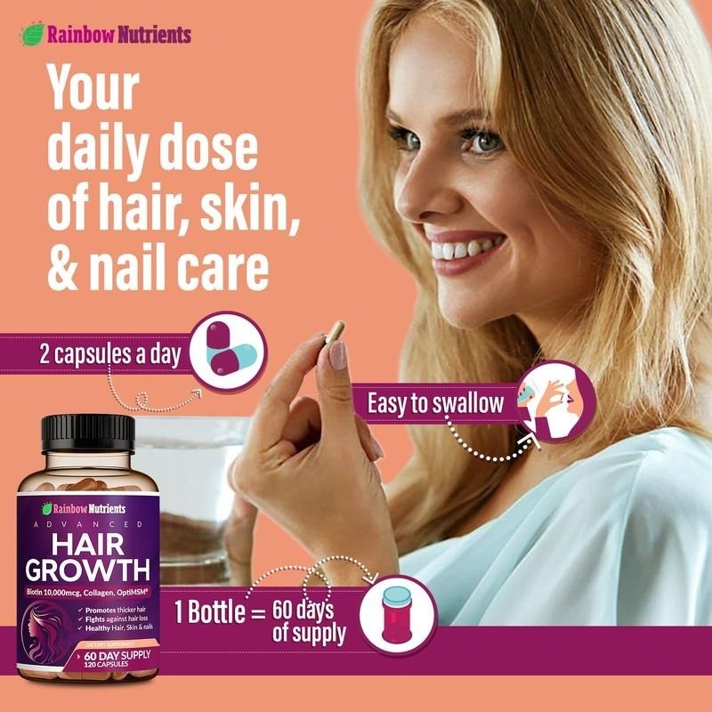24-includes-1 Opt Superior Vitamins Growth | Hair Biotin 10,000mcg, Collagen, Pa gallery