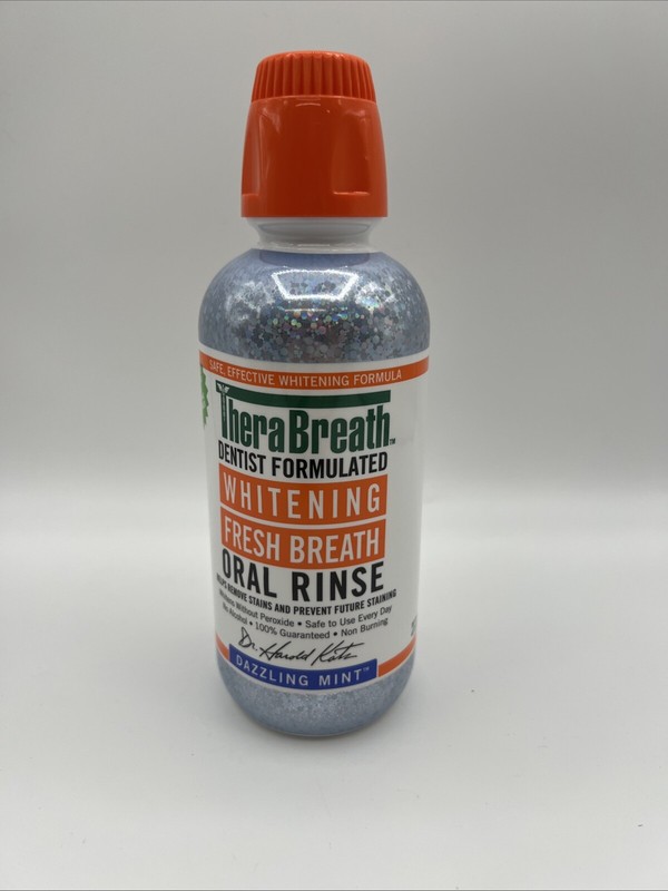 Therabreath Whitening Fresh Breath Oral Rinse Dazzling Mint 16 Oz Exp 09/26 1 PK