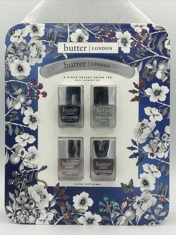 Butter London Nail Polish Set: Brolly/London Fog/Iced Lolly/Pash Mini Free S&H