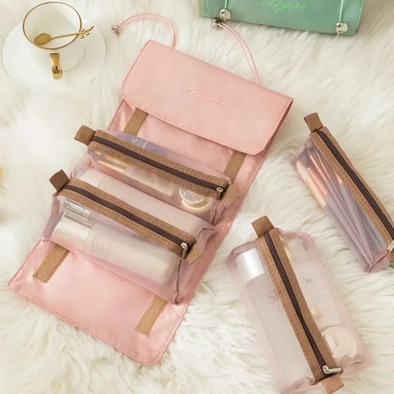 4 in 1 Makeup Bags Detachable Cosmetic Portable Foldable Toiletry Storage Bag gallery