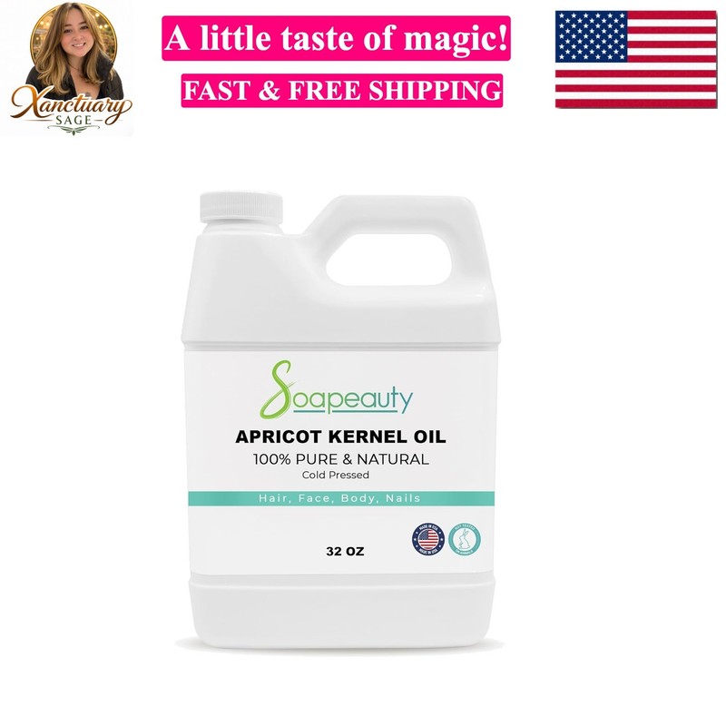 APRICOT KERNEL OIL Cold Pressed 100% Pure Natural Apricot Oil for Skin, Face,…