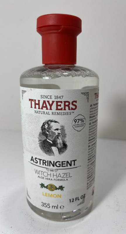 Thayers Astringent Witch Hazel Aloe Vera Formula LEMON Toner 12 fl oz 355ml NEW