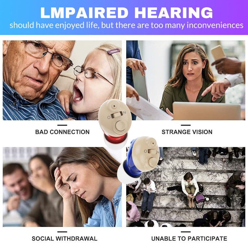 Hearing Aids, Rechargeable Digital ITE Invisible In Ear Sound Voice Amplifier gallery