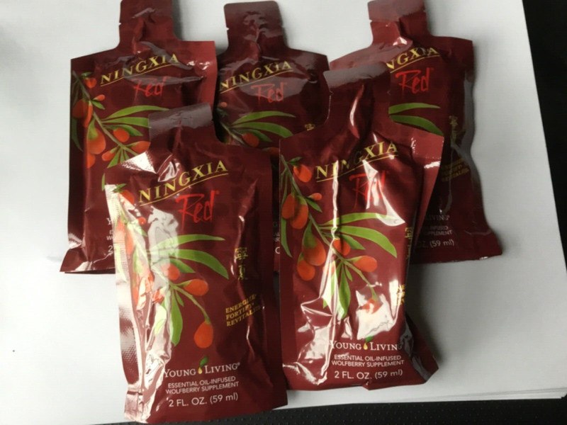 Young Living Essential Oils Ningxia Red 2 OZ Single Packets Lot Of 5 aromathera
