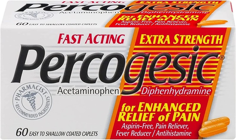 Percogesic Extra Strength Pain Reliever, Aspirin Free, Dual Action Relief, Fever