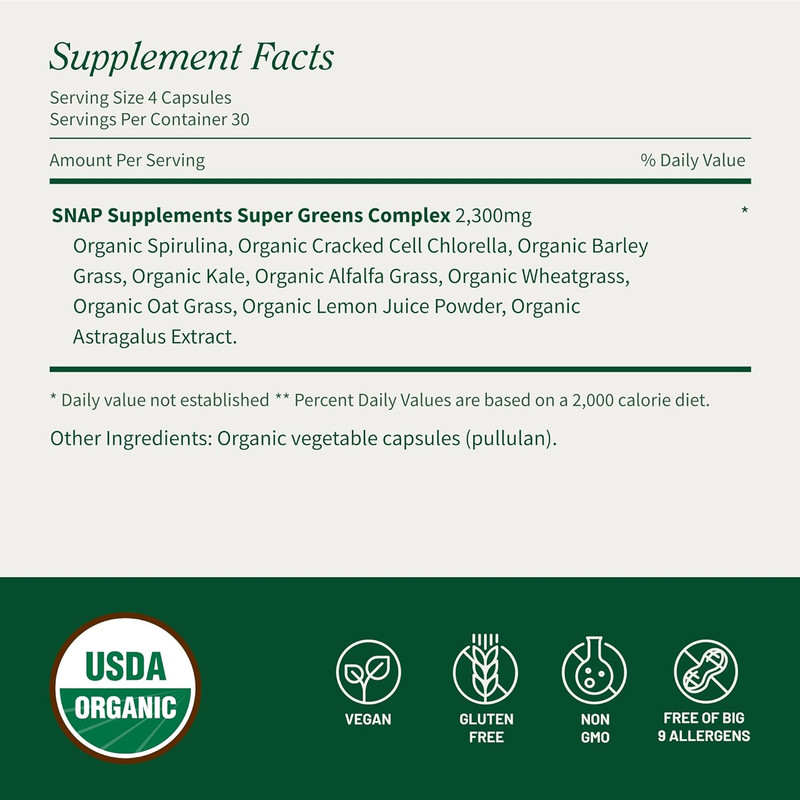 Espirulina y clorela orgánicas - Apoyo energético e inmunológico, 120 cápsulas gallery