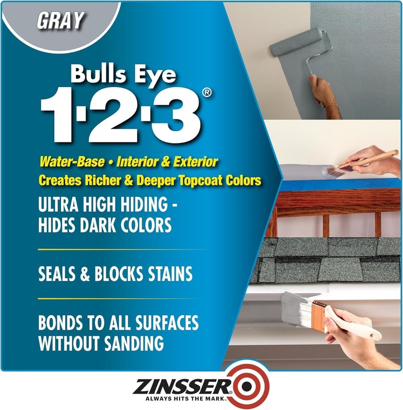 Acrylic Gray Primer Quart - Rust Resistant, Perfect for Interior/Exterior Use gallery