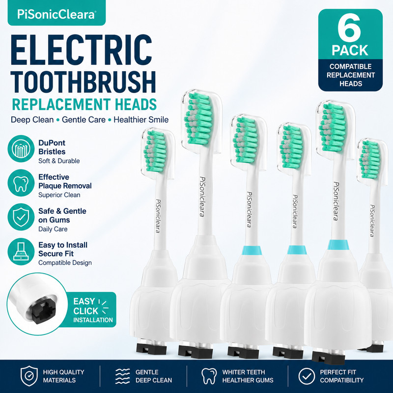 6 Pack Toothbrush Replacement Brush Heads for Philips Sonicare E Series HX7001 gallery