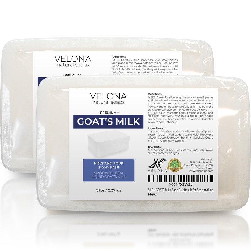 10 LB – GOATS MILK Soap Base by Velona | SLS/SLES free | Melt and Pour
