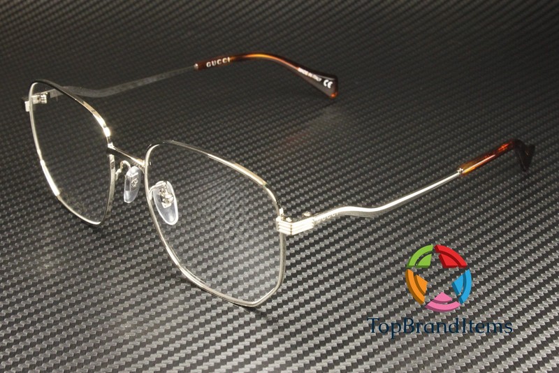 GUCCI GG0973O 002 Rectangular Silver Shiny Demo Lens 56 mm Women's Eyeglasses gallery