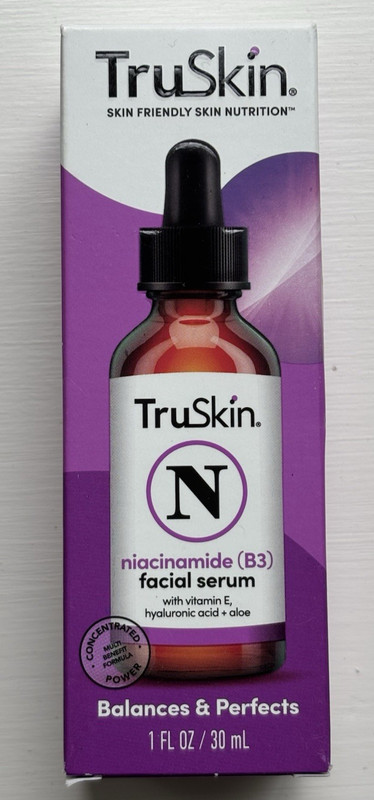 TruSkin Niacinamide B3 FACIAL SERUM Vitamin E Hyaluronic Acid Aloe (1 fl oz)