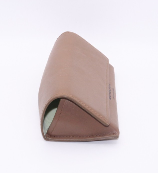 BURBERRY AUTHENTIC EYEGLASSES SUNGLASSES FOLD OVER BROWN CLOTH LEATHER CASE gallery
