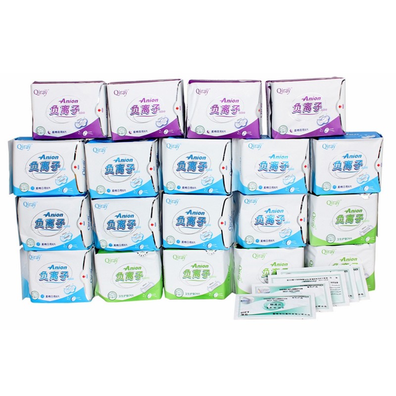 19 Packs Day & Night Active Anion Sanitary Napkins Towels Pads Panty Liners