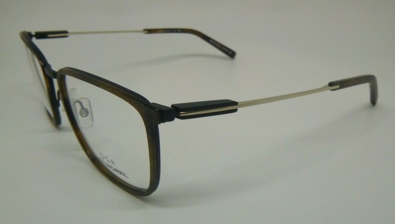 OGA Morel 10130O TN02 Havana Gold Wood Look Plastic Eyeglasses Frame 56-21-150 gallery