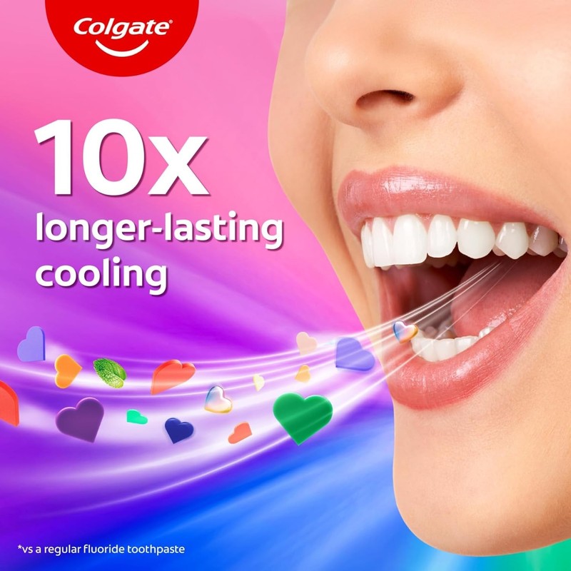 Colgate MaxFresh Rainbow Fresh Gel Toothpaste Triple Mint 100g Pack of 3 gallery