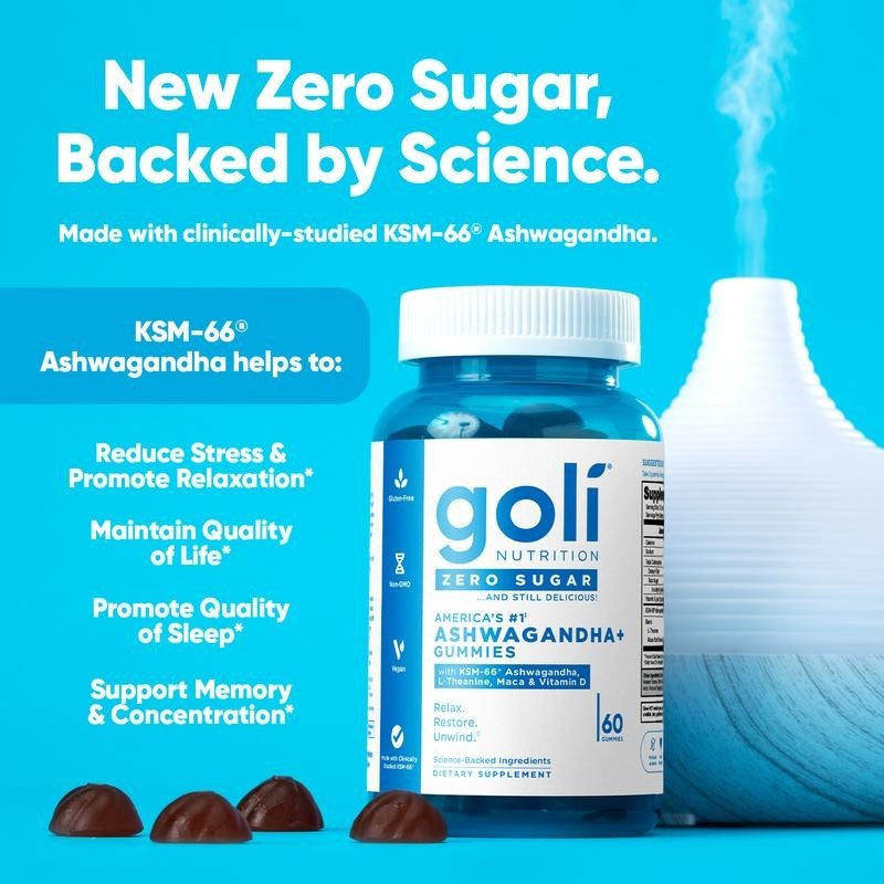 NEW 2026 Goli Zero Sugar Best Seller Trio Pack - 3 Bottles 60 Gummies Bottle gallery