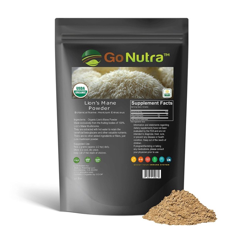 Lion's Mane Mushroom Powder Organic | Lions Mane Extract Pure | 16 Ounce gallery