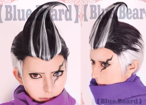 Mix Silver whiteBlack Danganronpa gundam tanaka Cosplay party Wig Wigs gallery