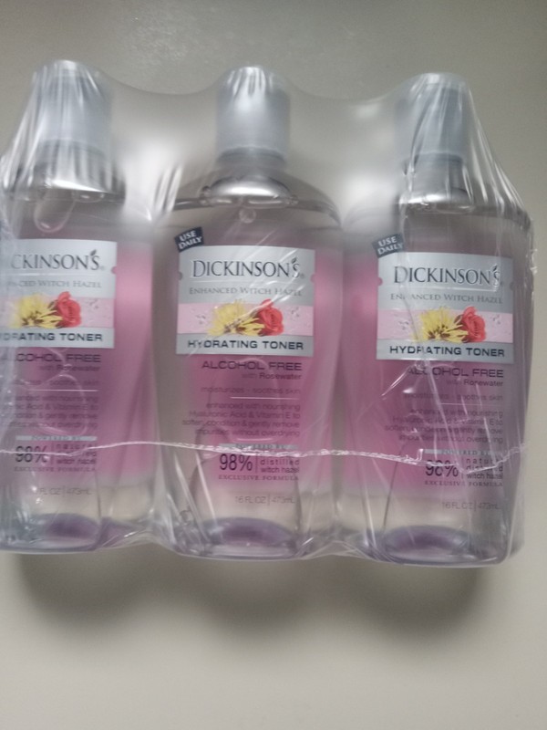 Dickinson's Hydrating Toner Enhanced Witch Hazel with Rosewater 16 oz.(Lot of 3) gallery