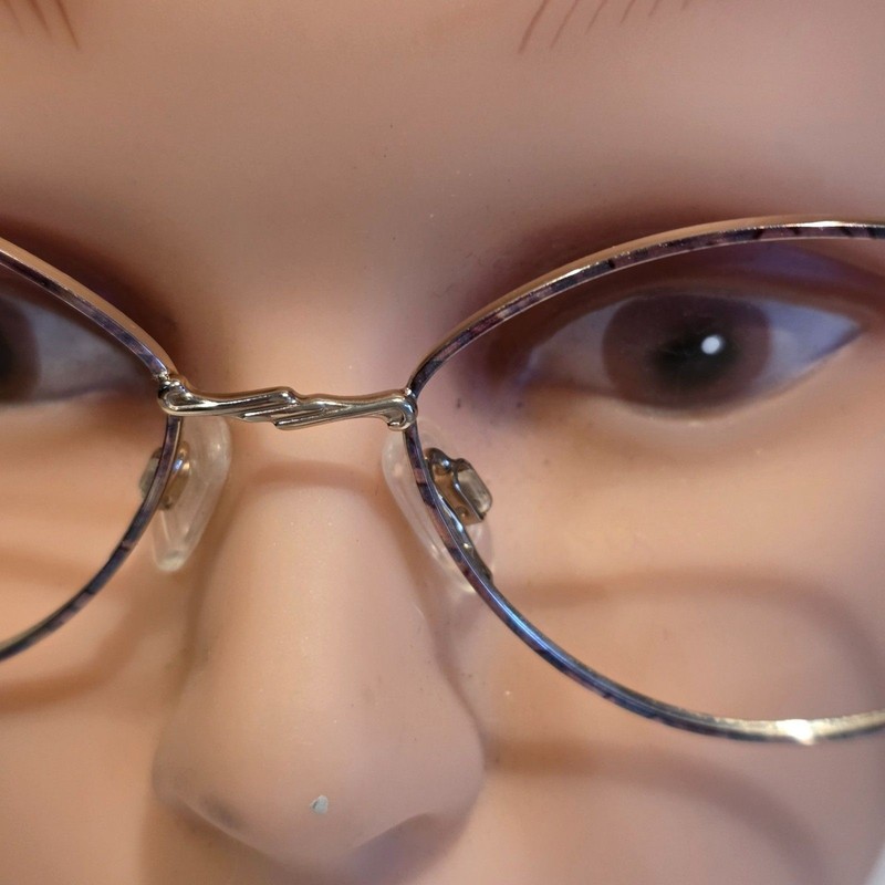 Vtg Filos Designer Metal Multicolor Eyeglasses 156 17 135 gallery
