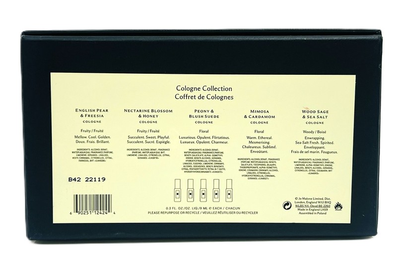 Jo Malone 5-pc Luxury Miniature Cologne Set 5 X 0.3 fl. oz./9 ml NEW IN GIFT BOX gallery
