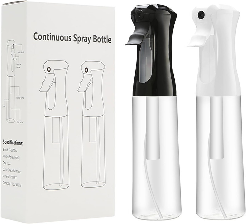 THINTON Mist Spray Bottle for Hair (10Oz/300Ml) - 2 Pcs Continuous Spray Bottle gallery