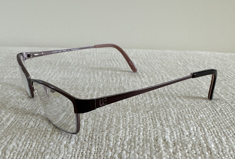 London Fog Adele Womens Eyeglasses Frames Brown Blush Metal 53-16-135 LF Logo