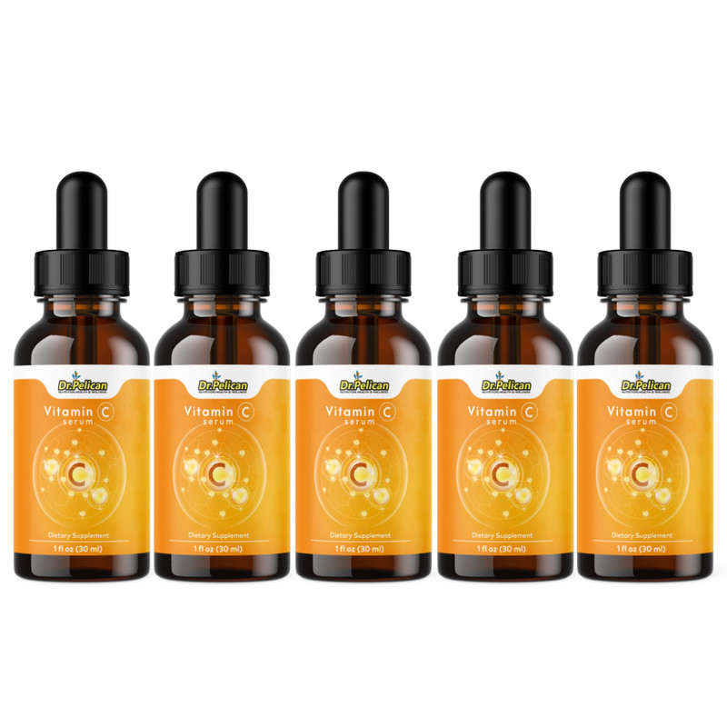 Vitamin C Serum Drops-Anti Aging Health-5 Bottles-150ml (1fl oz)