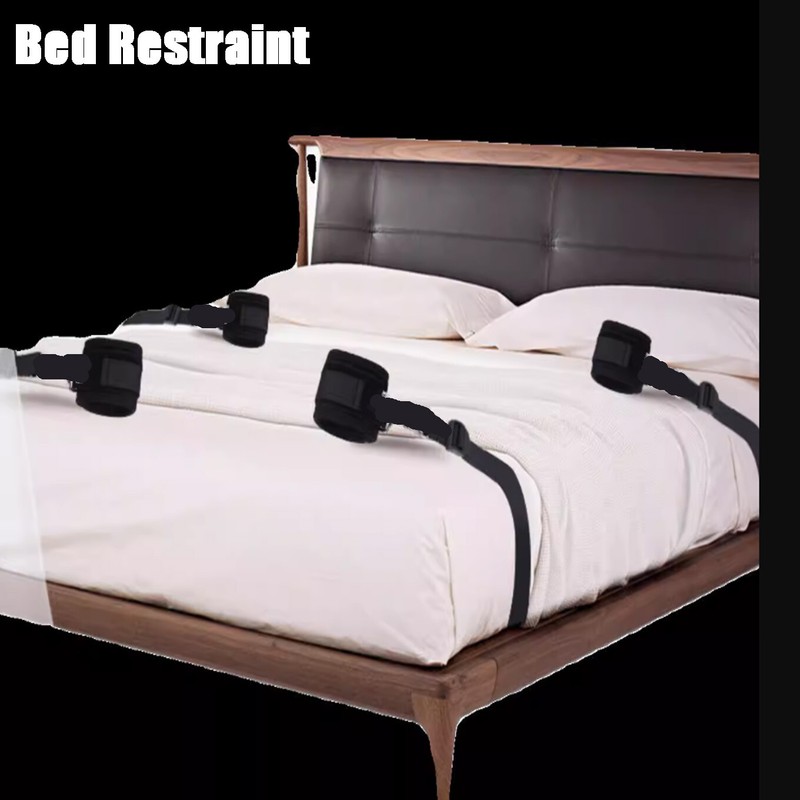 Bed Restraint Harness BDSM Mattress Bondage Handcuffs Adult Wrist Ankle Straps