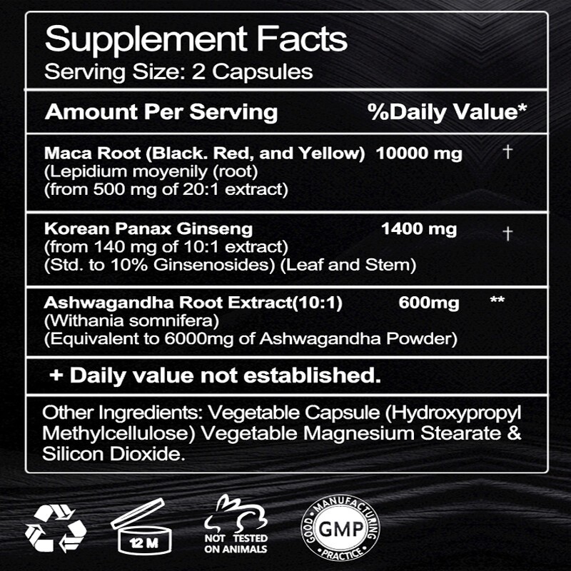 MACA Male Enhancement Bigger Thicker Stronger Sex Pills Boost for man 120 Caps gallery