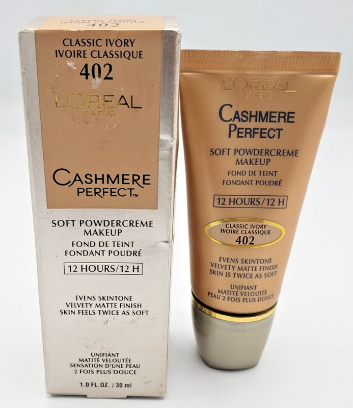 NEW L’Oréal Cashmere Perfect Soft PowderCreme foundation-402 CLASSIC IVORY