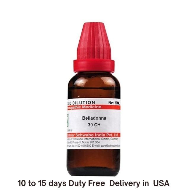 Dr Willmar Schwabe India Belladonna Dilution 30 CH Fast Shipping