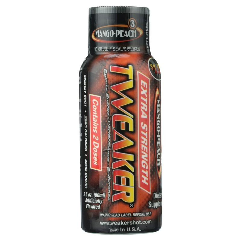 Tweaker Energy Shot, Mango Peach, Extra Strength, 2 fl oz, 12 Count. gallery
