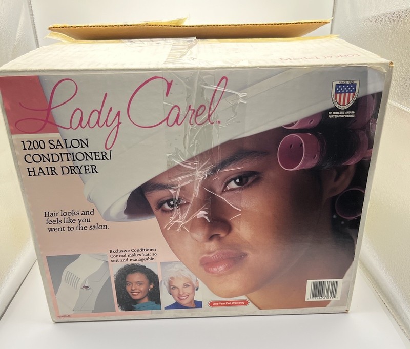 Lady Carel 1200 Helen Of Troy Hard Bonnet Portable Hair Dryer W/ Box- See Detail