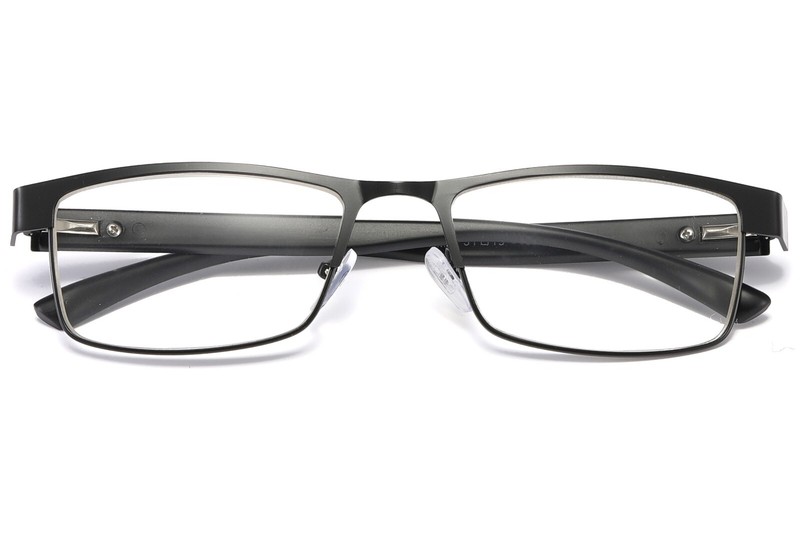 4 PK Mens Rectangular Blue Light Blocking Reading Glasses Spring Hinge Readers gallery