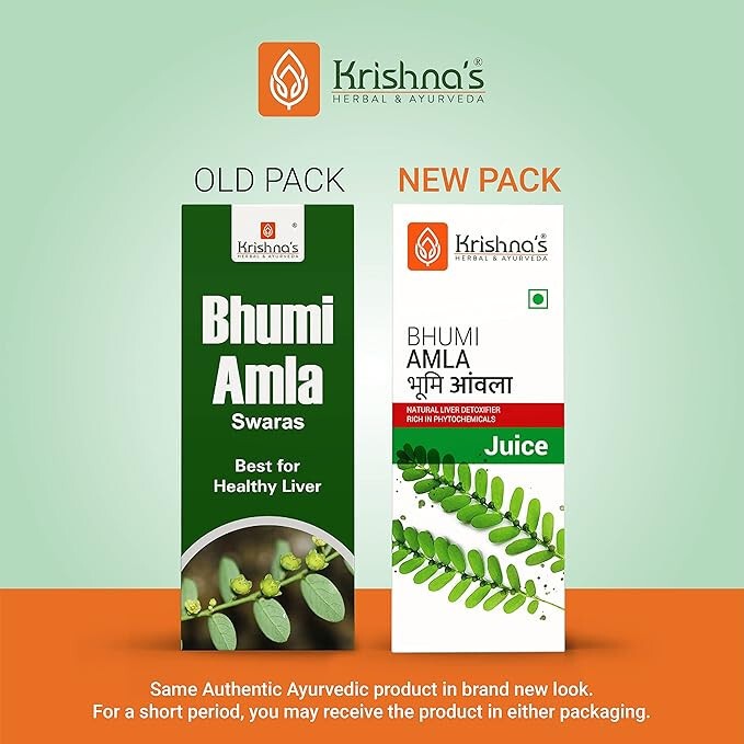 KRISHNA'S Bhumi Amla Juice Natural Liver Detoxifier Sugar Free 500 Ml gallery