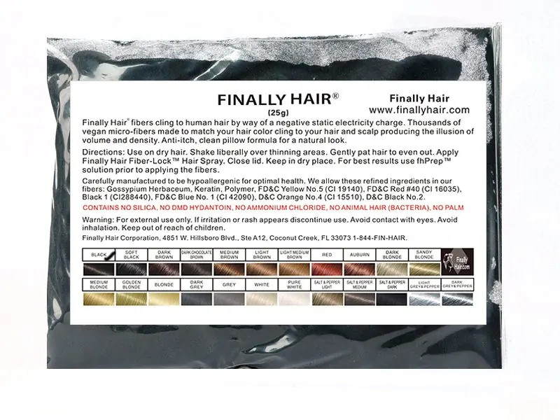 Hair Fiber Refill Bag – Hair Building Fibers – 25 Gram Thickener – Refill Pac…