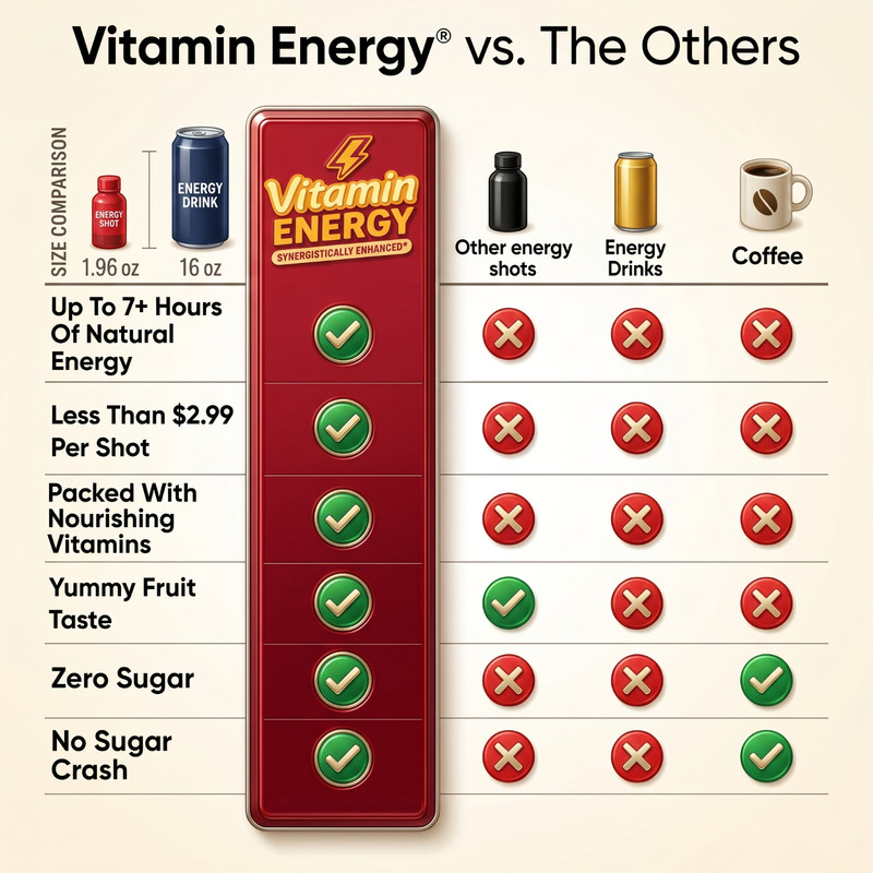 (48 Pack) Vitamin Energy® Extra Strength Energy Shots, Clinically Proven gallery
